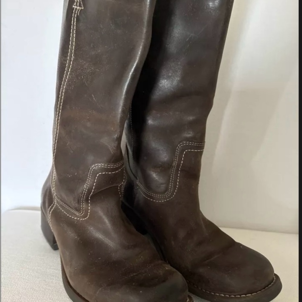 Frye Campus Style Brown Leather Tall Boots